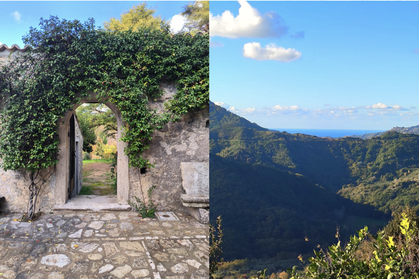 il giardino e il panorama di Palazzo Cjbo Malaspina